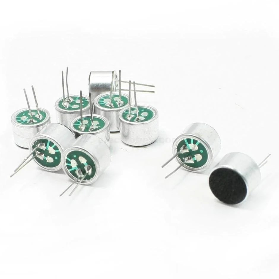 10-PCS-9-7mm-x-7mm-2-Pin-MIC-Capsule-Electret-Condenser-Microphone.jpg 6x5mm HQ Microphone Condenser Transducer Mic - Image 4