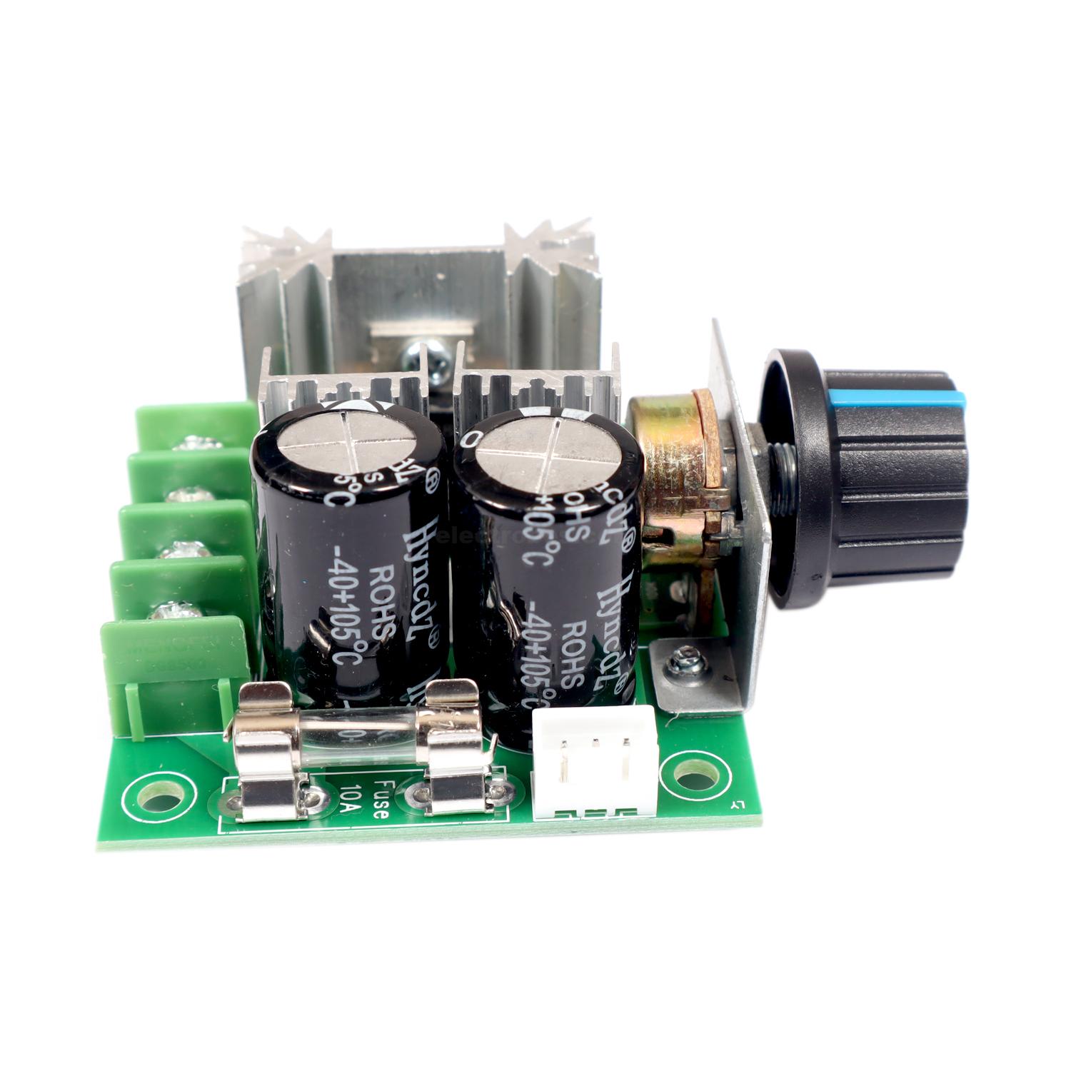 10A-DC-Motor-Speed-Controller-With-Short-Circuit-Protection-DC-12-40v-10A-400W-PWM-Electric-Pump-Fan-Coorler.jpg 10A 12V-40V DC Motor Speed Controller 12V 24V PWM Variable Speed Regulator - Image 5