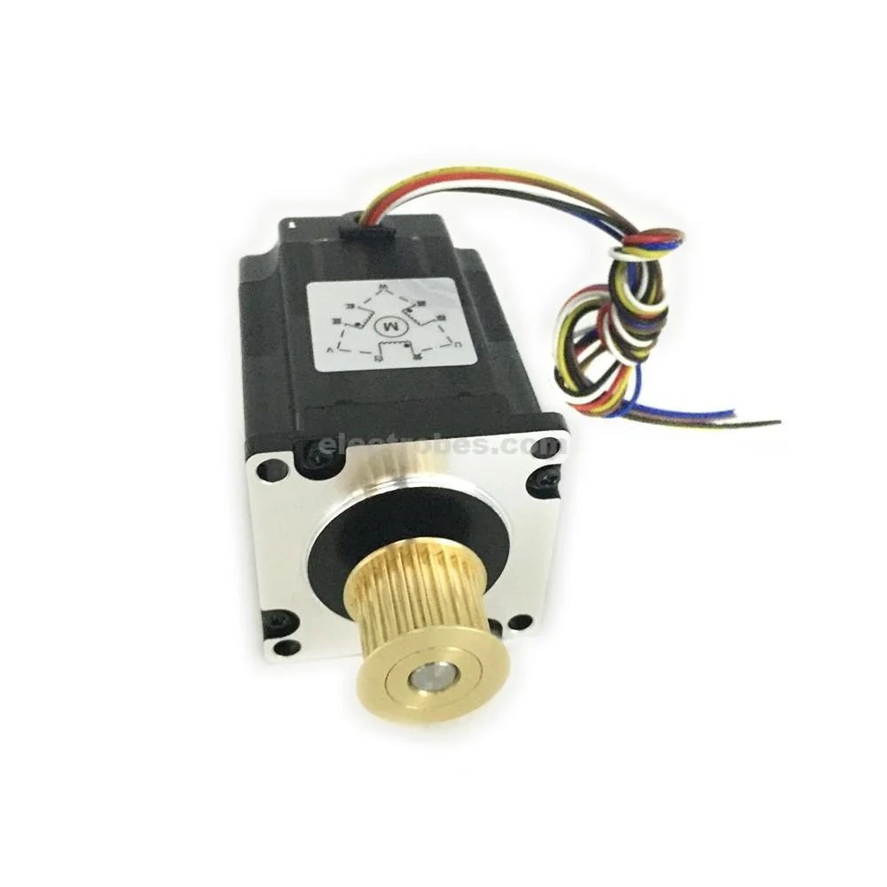15054482960.jpg NEMA23 24V Stepper motor 1.8/step with GT2 Pulley – Used - Image 6