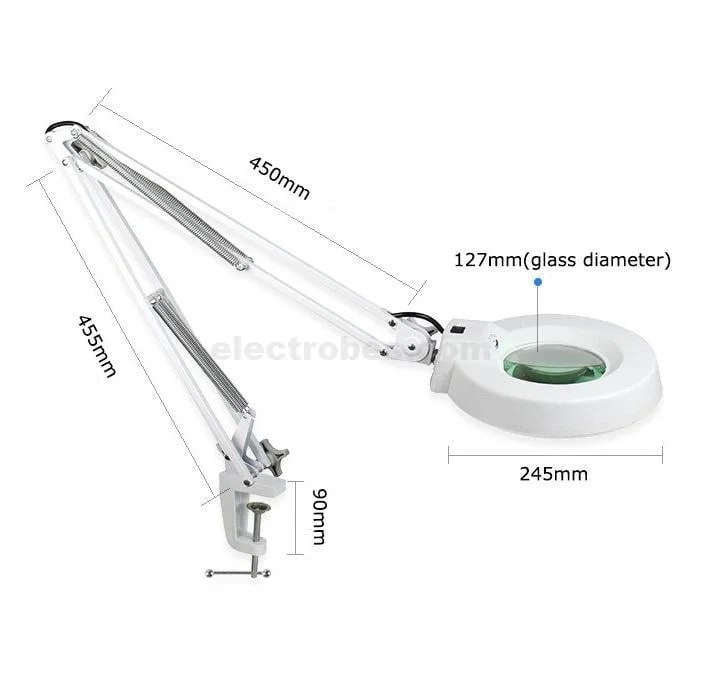 15121817911098-1.jpg 10x Desktop Magnifier with Long Arm LED Magnifying Glass - Image 2