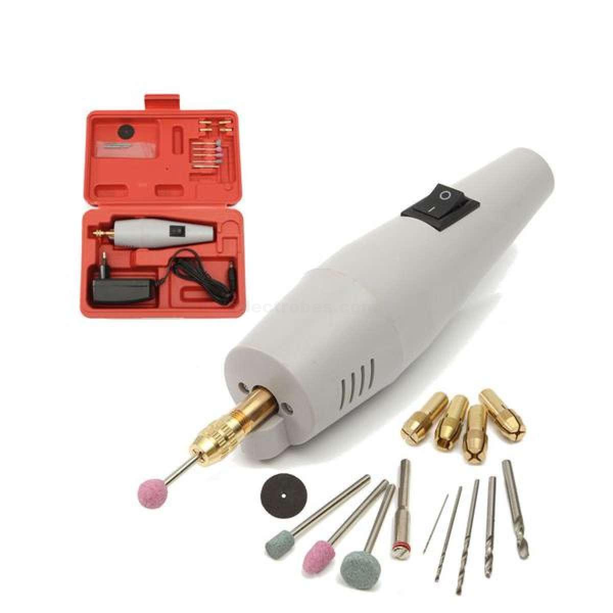 15143e3fcd7a5b714ea4e1476b1ec964.jpg Mini Electric Drill Machine PCB Drill Grinder Set With Adapter - Image 3