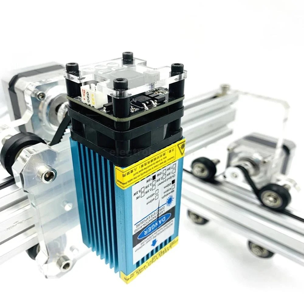 15W-450nm-40mm-Lase.jpg 20W 450nm 40mm Blue Fixed-focus Laser Module DIY Laser Engraver Machina Parts - Image 4