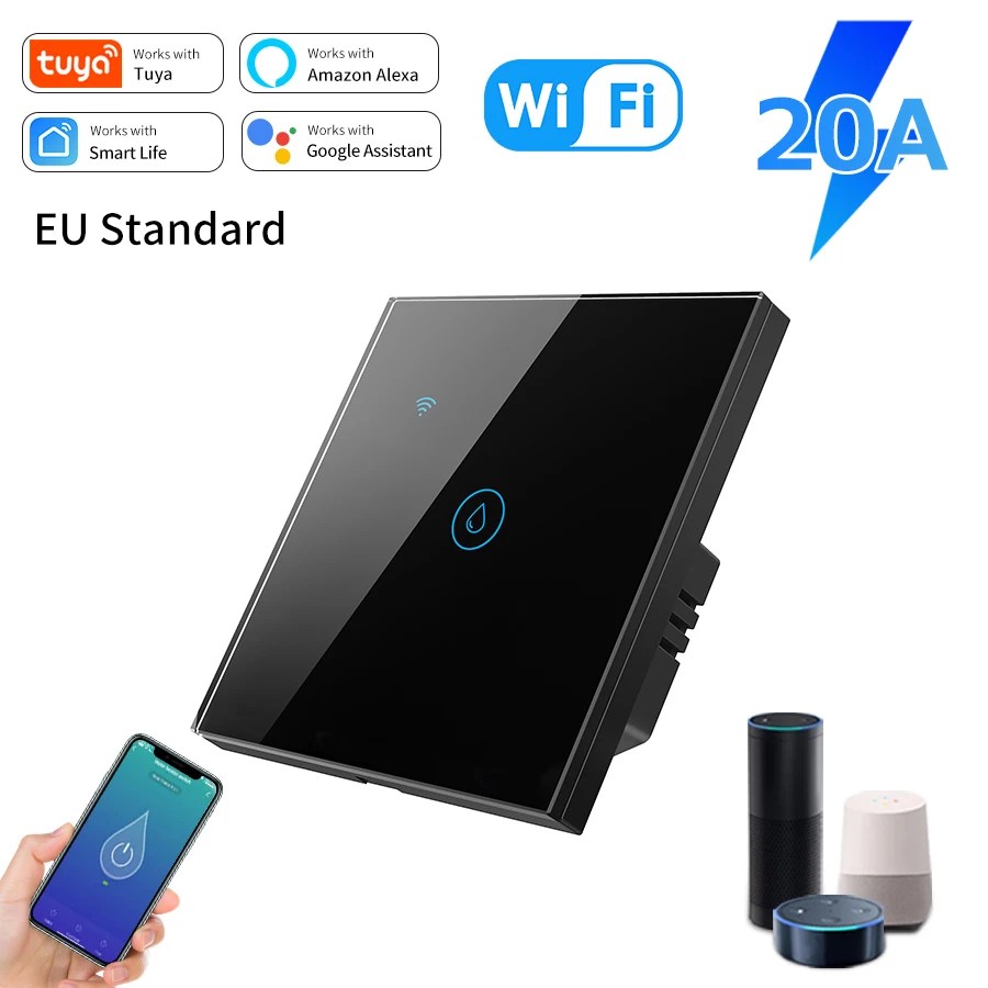 2.4ghz-Wifi-Smart-Boiler-Switch-Water-Heater-20A-Tuya-EU-US-Brazil-Standard-App-Control-Timer-Voice-command-control-switch-in-pakistan.jpg Smart Home WiFi Switch 20A Boiler Water Heater On Off Timer Panel APP Remote Control Time Setting Touch Switch for Alexa EU 100-240V
