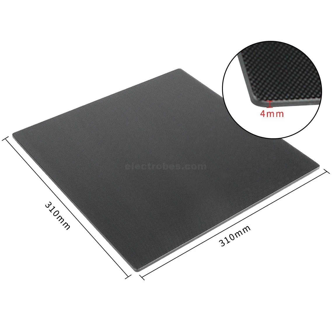 235mm-Glass-bed-Platform-Square-Heatbed-Build-Surface-in-Pakistan-1.jpg 310mm Tempered Glass Bed Platform Heat Bed Square Build Surface for 3D Printer - Image 5