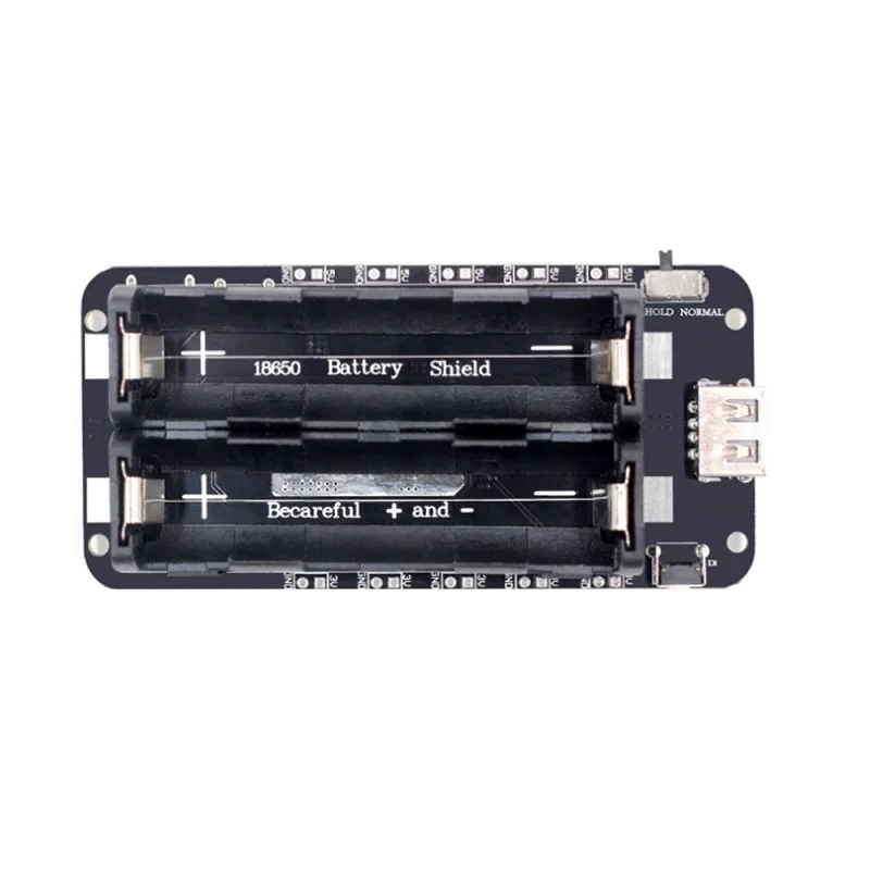 2x-18650-lithium-battery-shiled-v8-mobile-power-expansion-board-module-5v-3A-3V-1A-micro-usb-port-at-best-price-in-pakistan.jpg 1865O Battery Holder Double Li-ion V8 Battery Shield Micro USB Type C USB Charging Ports - Image 2