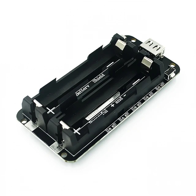 2x18650-lithium-battery-shiled-v8-mobile-power-expansion-board-module-5v-3A-3V-1A-micro-usb-port-at-best-price-in-pakistan.jpg 1865O Battery Holder Double Li-ion V8 Battery Shield Micro USB Type C USB Charging Ports - Image 3