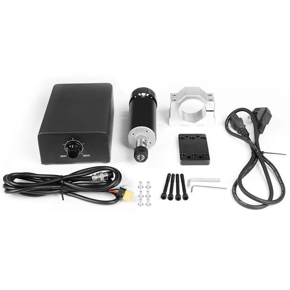 300w-air-cooled-dc-spindle-motor-with-mounting-bracket-for-engraving-at-best-price-in-pakistan.jpg Twotrees 500W CNC Spindle Motor Kit Cooled Spindle+Clamps+Power Supply Speed Governor+ER11 Chuck Collet