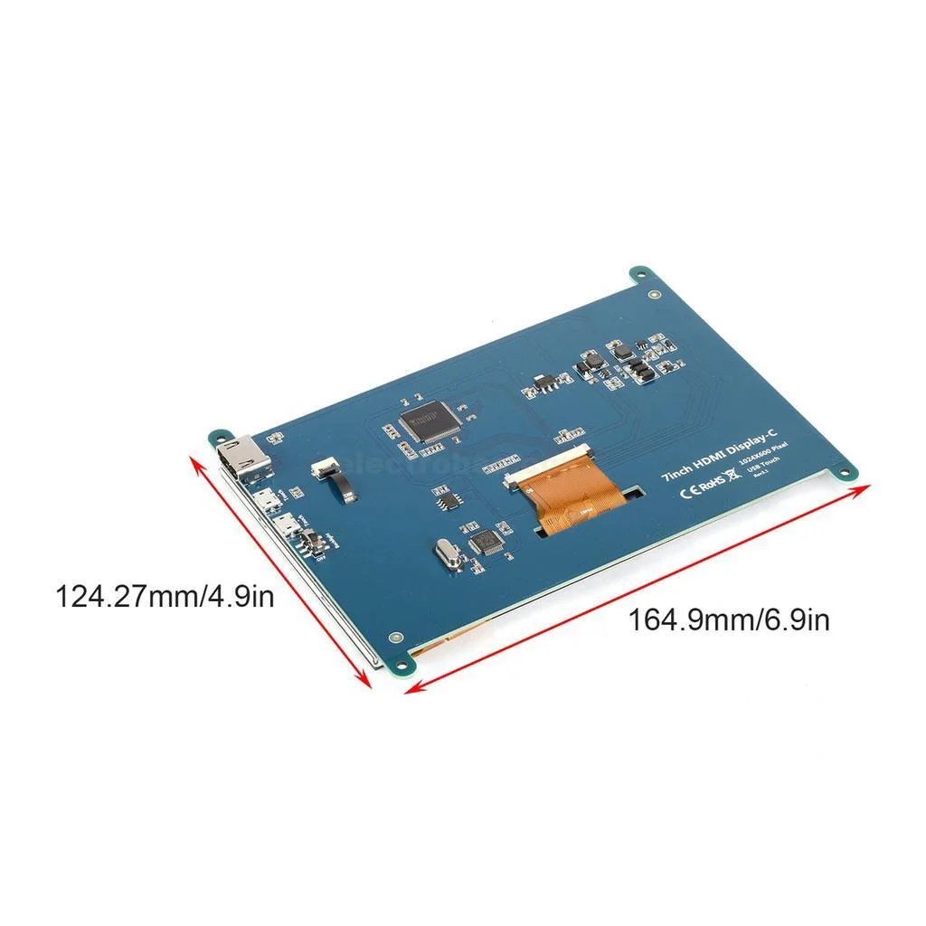 354ef2c303d6bb3efd13a356cc18b6d4b452a3cd_1024_1024.jpeg 7 inch 1024 x 600 HDMI Capacitive Touch Screen LCD Display for Raspberry Pi - Image 5