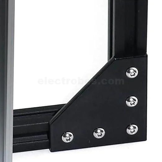 390-Degree-L-Type-Aluminum-Profile-Connector-Joint-Plate-Corner-Bracket-for-2020-Aluminum-Profile-in-pakistan-2.jpg L Shape 2020 Aluminum Extrusion 5 Holes for 2020 Series Aluminum Profile Tee Joint Bracket Outside Joining Plate Silver/Black - Image 4