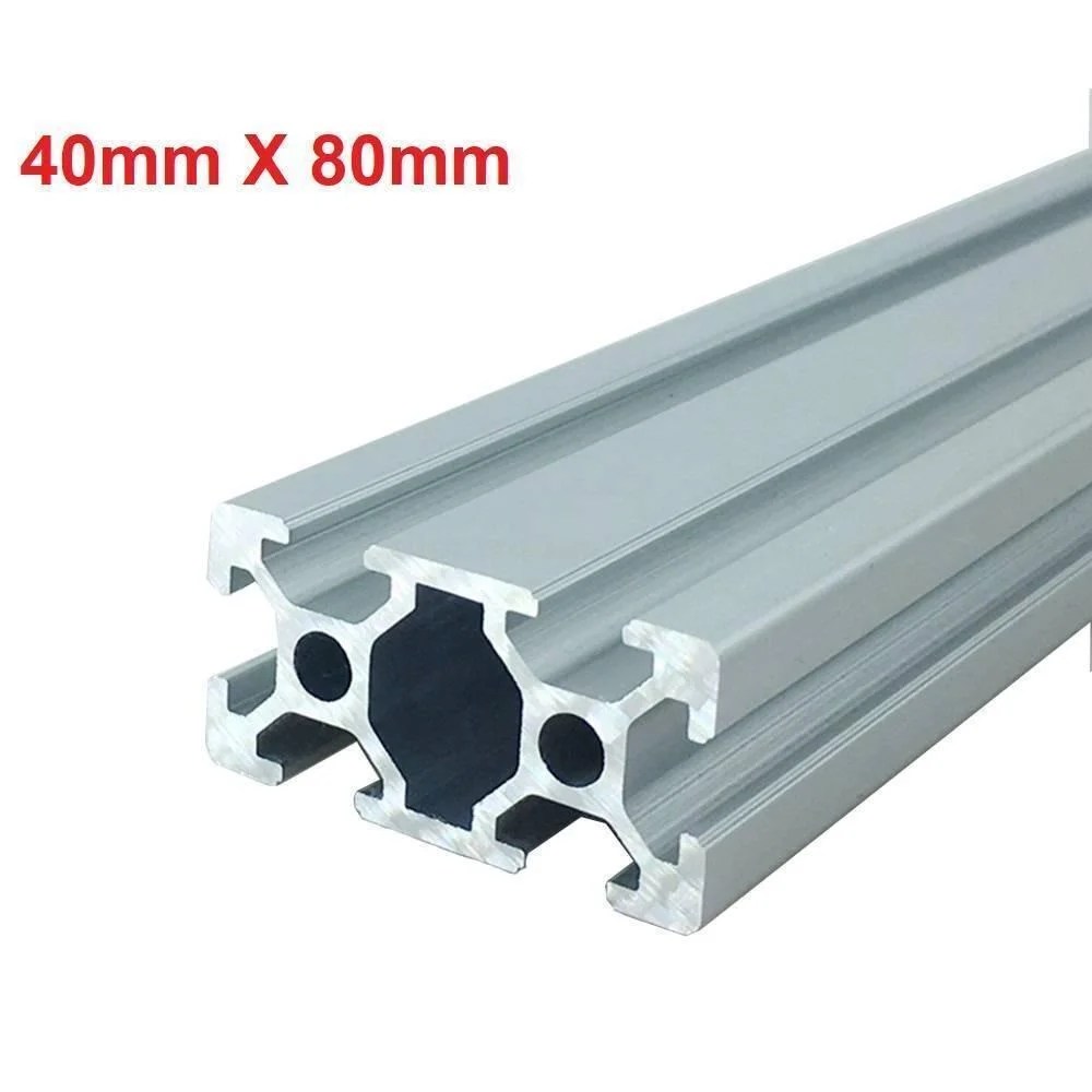 4080_Aluminium_Profile_Aluminium_Extrusion_For_CNC_Machines.jpg 4080 T-Slot Aluminum Extrusion Profile Anodized Silver Linear Rail Guide Frame for 3D Printer and CNC