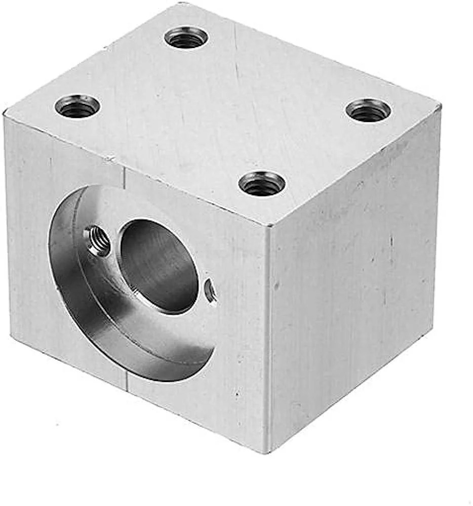 41kzSQxNKTS._AC_UF10001000_QL80_.jpg T8 Lead Screw Conversion Nut Seat Aluminum Support Block (Silver) - Image 4