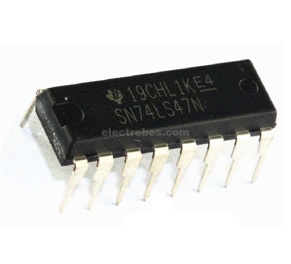 47-1.jpg 74LS47 BCD to 7-segment Decoder 16 pin DIP Driver IC