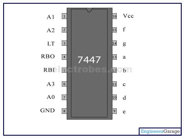47a-1.jpg 74LS47 BCD to 7-segment Decoder 16 pin DIP Driver IC - Image 2
