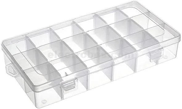 51MPQnd4fL._AC_SY355_.jpg V275 18 Grids Portable Tool and Electronic Component Storage Box - Image 2