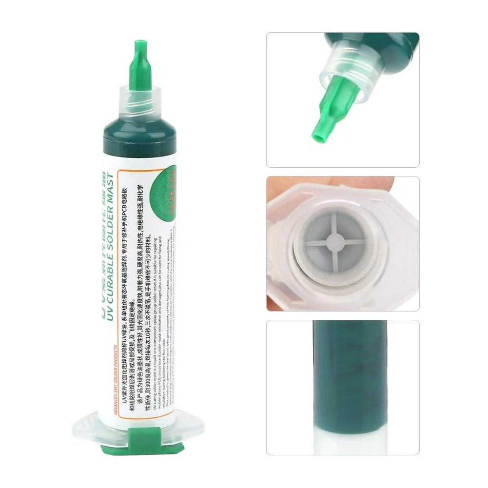 51zsD9QN5JL._SL1001_.jpg 10cc UV PCB BGA Solder Resist UV Curable Soldering Repair Paint Solder Mask Solder Resist - Image 4