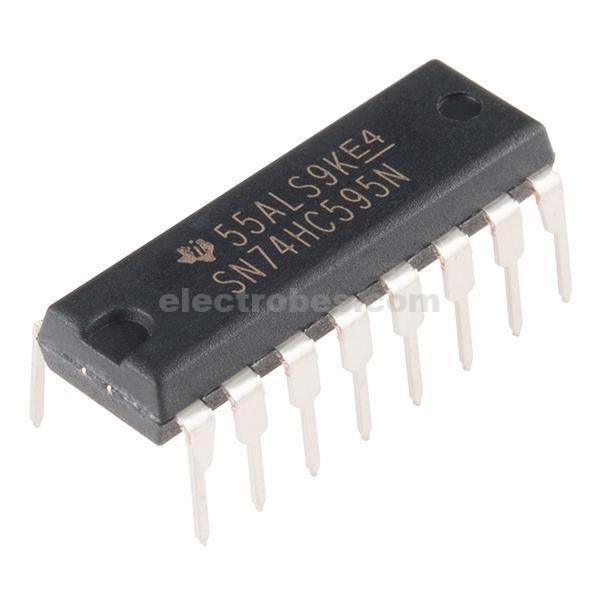 595.jpg 74HC595 / 74LS595 8-Bit SHIFT REGISTERS with output Latches IC