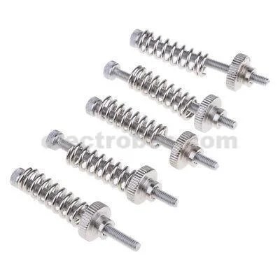 5Pcs-Leveling-Component-Suite-M3-Screw-Leveling-Spring.jpg Bed Leveling Spring M3 Screw Components for CNC Machine and 3D Printer - Image 3