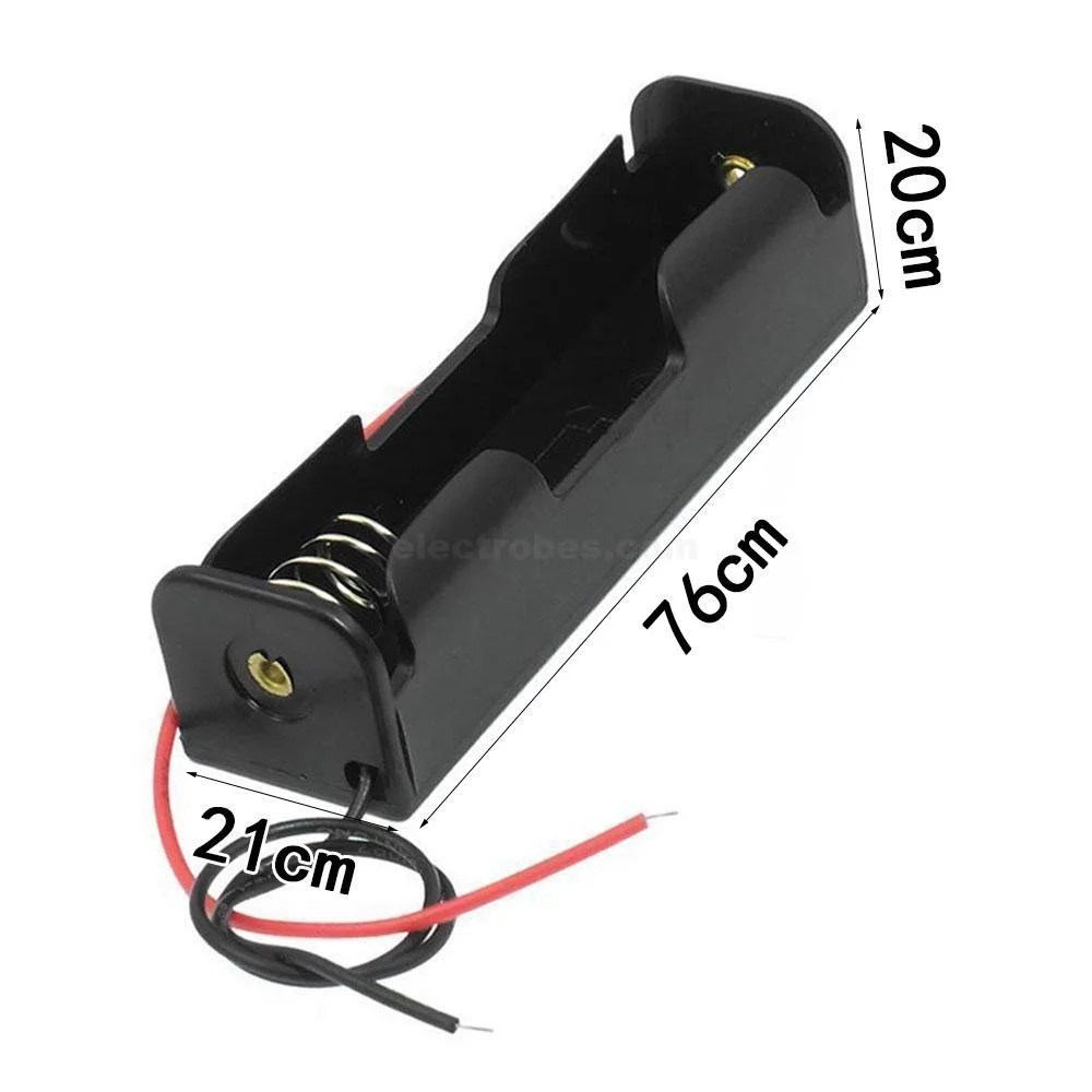 677e19dfd4b85624afd80981ac56944f1e0a0869_original.jpeg 1S 3.7V 18650 Battery Case Cell Holder Single Cell For Rechargeable Li-ion Battery Storage with Spring - Image 4