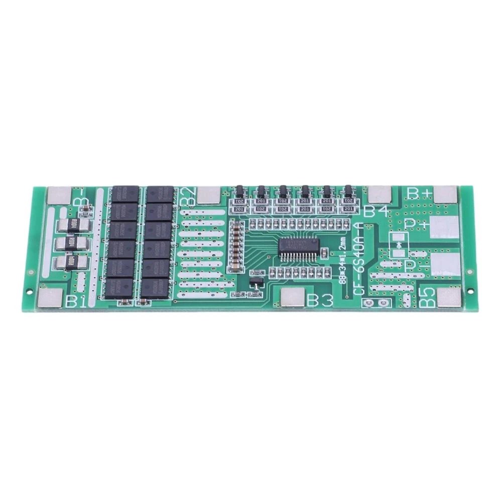 6s-22v-24v-40A-bms-lithium-batteyr-protection-board-charge-controller-and-balance-charging-board-in-pakistan-3.jpg 24V 6S 40A 18650 Li-Ion Lithium Battery Protection Board Solar Lighting BMS PCB with Balance Charging for E-bike Scooter - Image 5