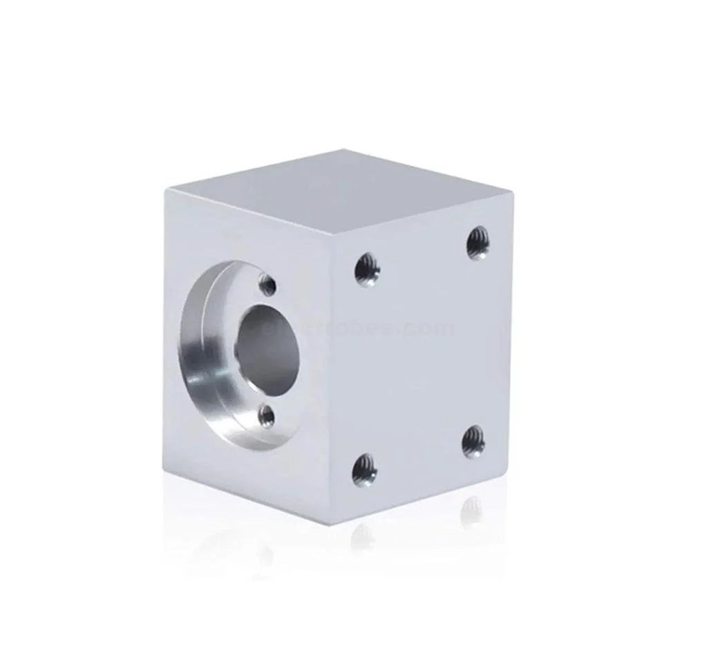 7b07f3b45888034f34bb4c3fd44bf6c0-1.jpg T8 Lead Screw Conversion Nut Seat Aluminum Support Block (Silver)