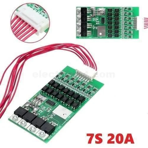7s_20A_4v_18650_Lithium_Lion_Battery_Charger_Protection_Board_BMS_PCB_With_Wire_In_Lahore_Islamabad_Karachi_Faislabad_Pakistan-1.jpg 7S 20A 24V Li-ion Lithium 18650 Battery BMS Packs PCB Protection Board With Matching Cable Automatic Protection Function - Image 4