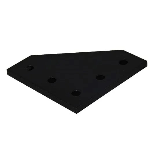 90-Degree-L-Type-Aluminum-Profile-Connector-Joint-Plate-Corner-Bracket-for-2020-Aluminum-Profile-in-.jpg L Shape 2020 Aluminum Extrusion 5 Holes for 2020 Series Aluminum Profile Tee Joint Bracket Outside Joining Plate Silver/Black - Image 2