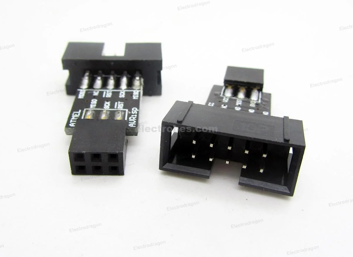 AVR-Atmel-ISP-10-to-6-Pins-Converter-For-any-Programmers-and-Arduino-2.jpg AVR ISP 10P to ICSP 6P Converter - Image 2