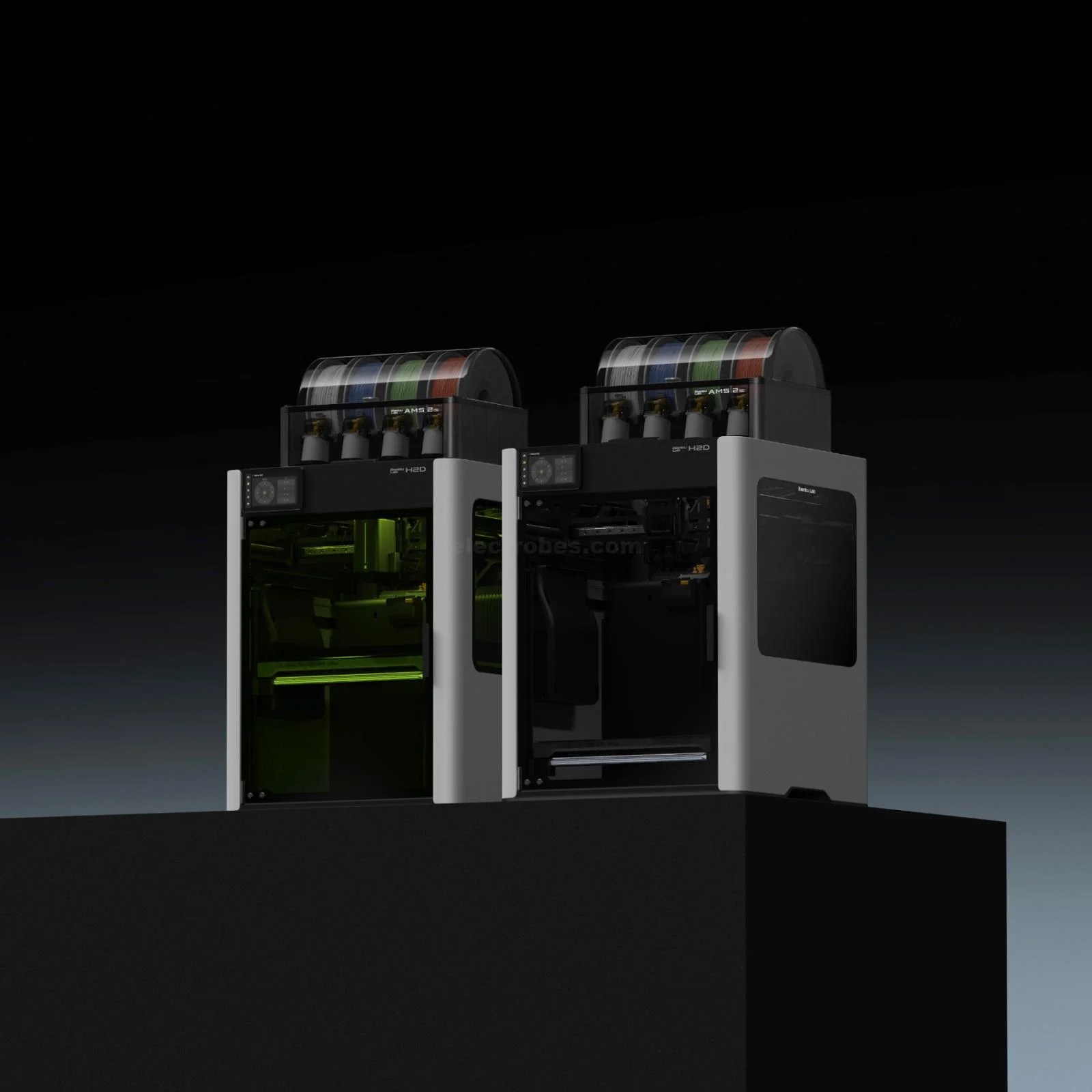 Bambu-Lab-H2D-Laser-Edition-Full-Combo-in-Pakistan.jpg Bambu Lab H2D Combo with AMS, 10W, 40W Laser Engraving Diode FDM 3D Printer 16-color printing option - Image 2