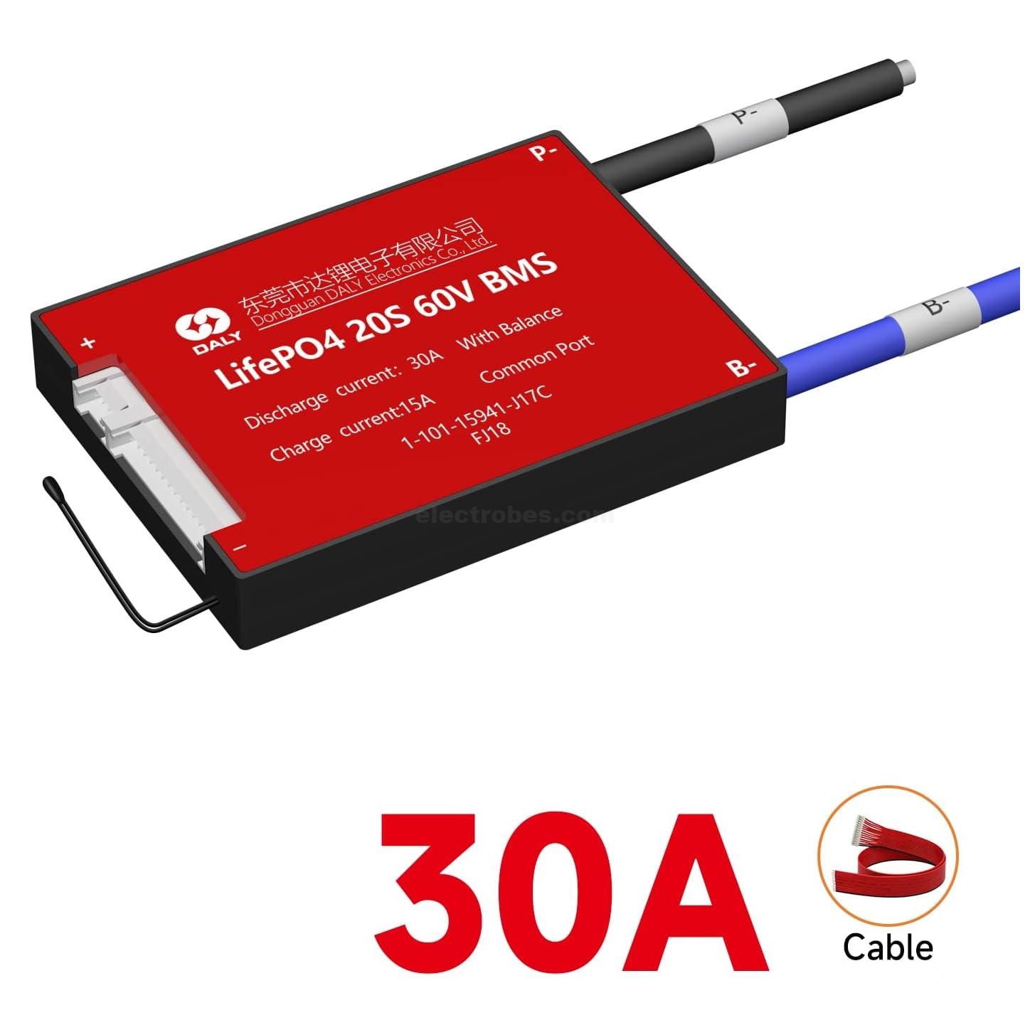 DALY-BMS-20S-60V-30A-3.2V-LiFePO4-Battery-Protection-Module-PCB-Protection-Board-with-Balance-Leads-Wires-NTC-BMS-for-60V-Battery-Pack-in-Pakistan.jpg DALY BMS LFP LifePo4 20S 60V 30A BMS Battery Management System for Lifepo4 Battery Pack Balanced Charging Board