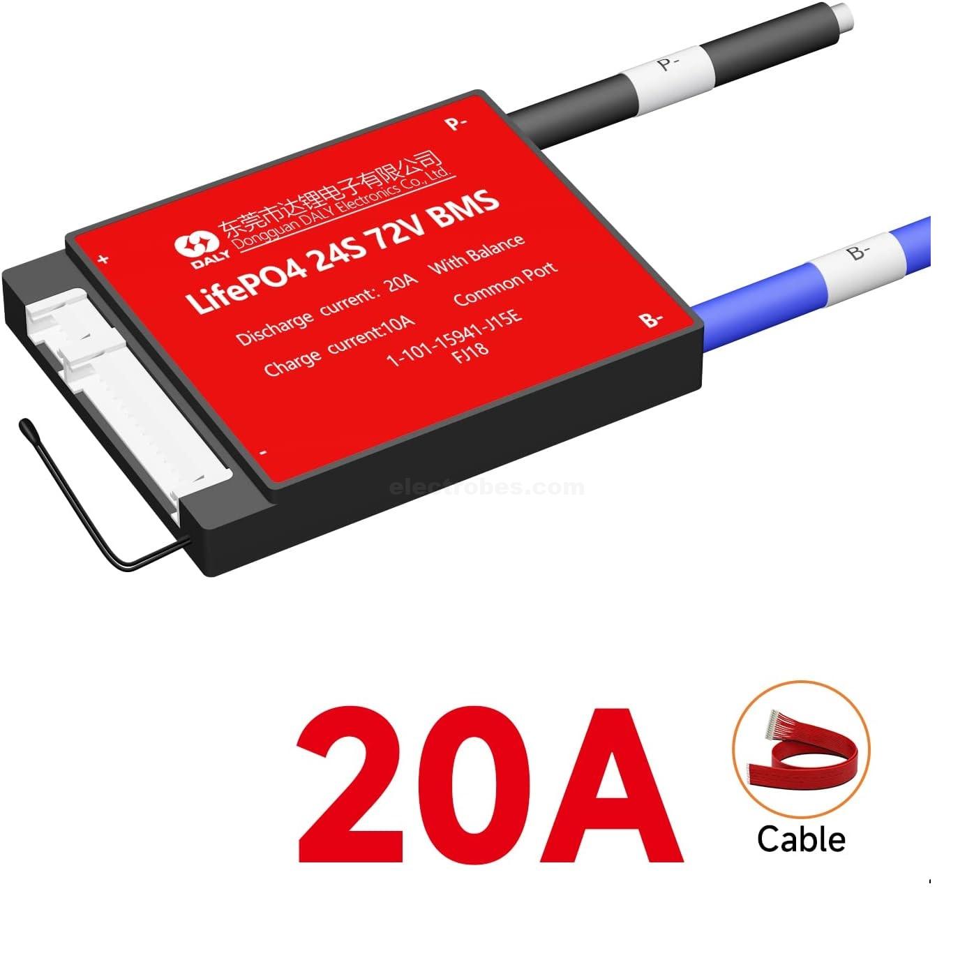 DALY-BMS-24S-72V-20A-LiFePO4-Battery-Protection-Module-PCB-Protection-Board-with-Balance-Leads-Wires-NTC-BMS-for-60V-Battery-Pack-in-Pakistan.jpg DALY BMS LFP LifePo4 24S 72V 20A BMS Battery Management System for Lifepo4 Battery Pack Balanced Charging Board