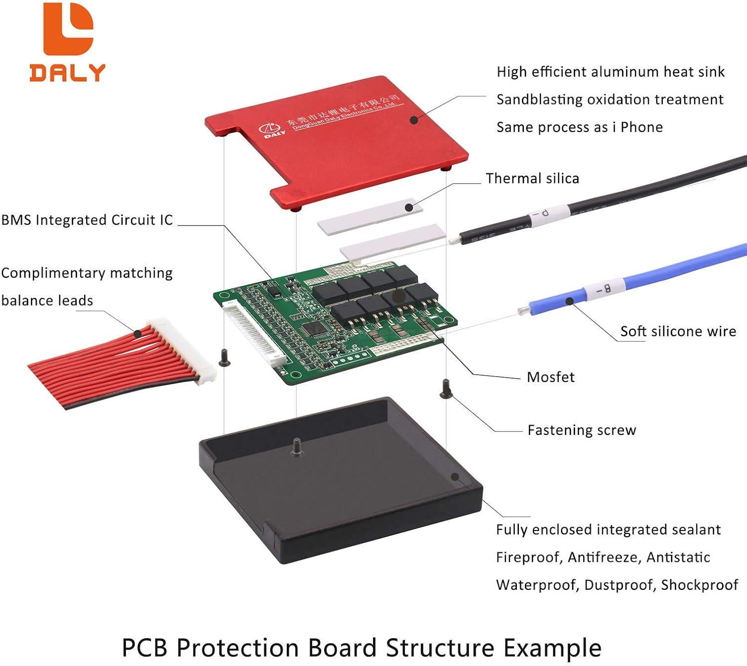 DALY-BMS-8S-24V-LiFePO4-Battery-Protection-Module-PCB-Protection-Board-with-Balance-Leads-Wires-NTC-BMS-for-24V-Battery-Pack-in-Pakistan.jpg DALY BMS LFP LifePo4 24S 72V 20A BMS Battery Management System for Lifepo4 Battery Pack Balanced Charging Board - Image 6