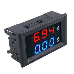 Mini DC 100V 10A Digital Voltmeter Ammeter Blue Red LED Volt Amp Meter Gauge