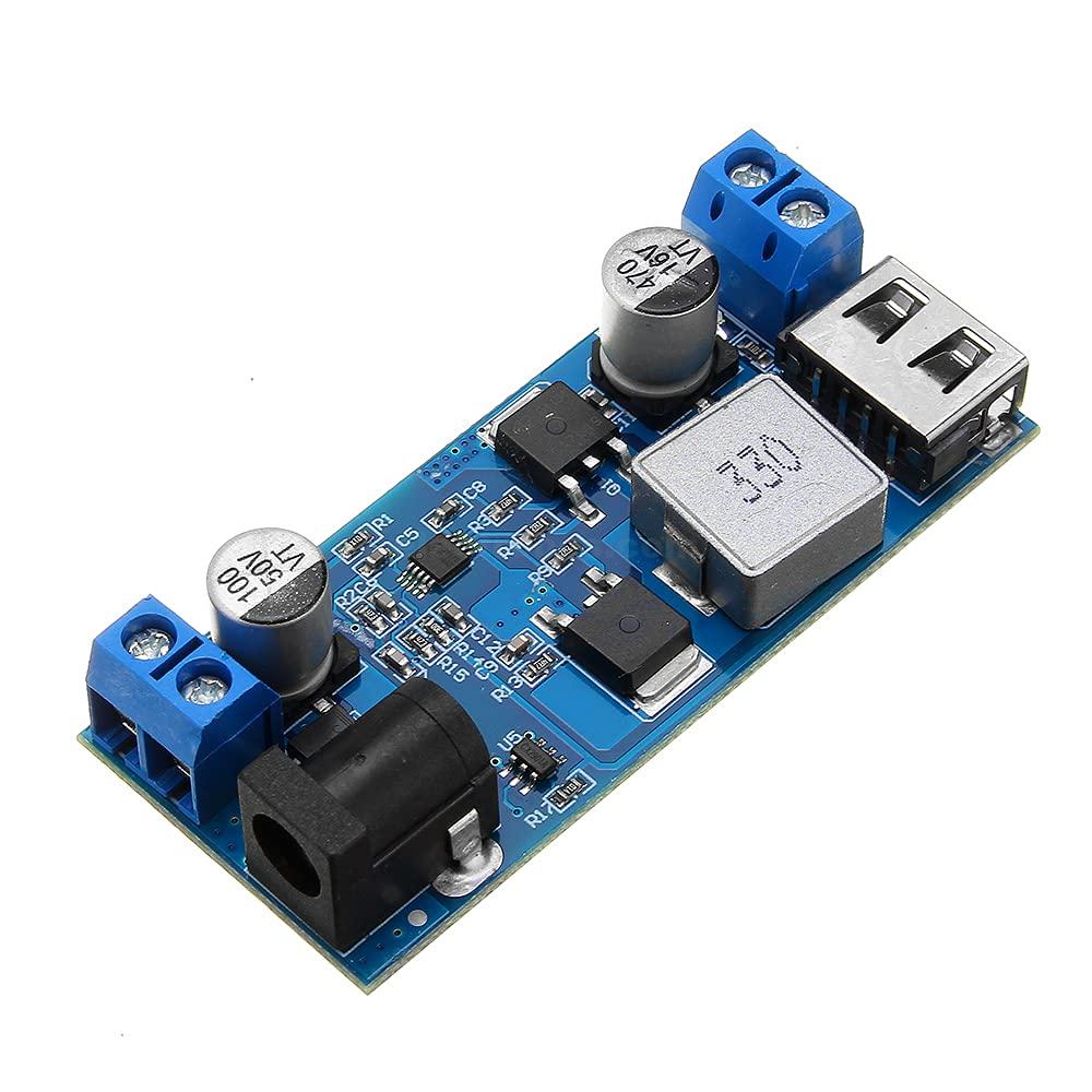 DC-DC-24V-12V-To-5V-5A-Step-Down-Power-Supply-Buck-Converter-Adjustable-USB-Step-down-Charging-Module.jpg DC-DC 24V/12V To 5V 5A Step Down Power Supply Buck Converter Adjustable USB Step-down Charging Module - Image 2