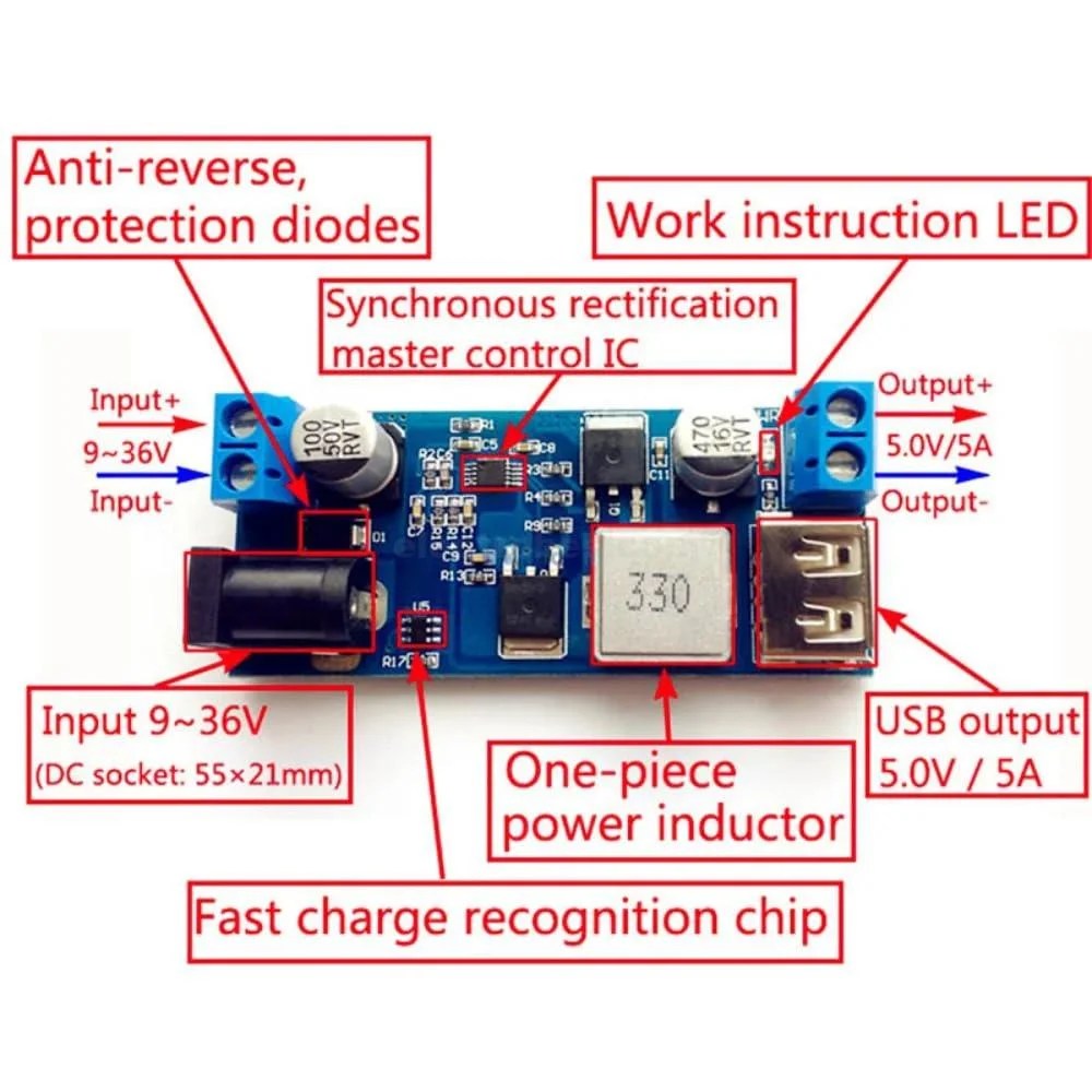 DC-to-DC-24V-12V-To-5V-5A-Step-Down-Power-Supply-Buck-Converter-Adjustable-USB-Step-down-Charging-Module-in-Pakistan.jpg DC-DC 24V/12V To 5V 5A Step Down Power Supply Buck Converter Adjustable USB Step-down Charging Module - Image 4