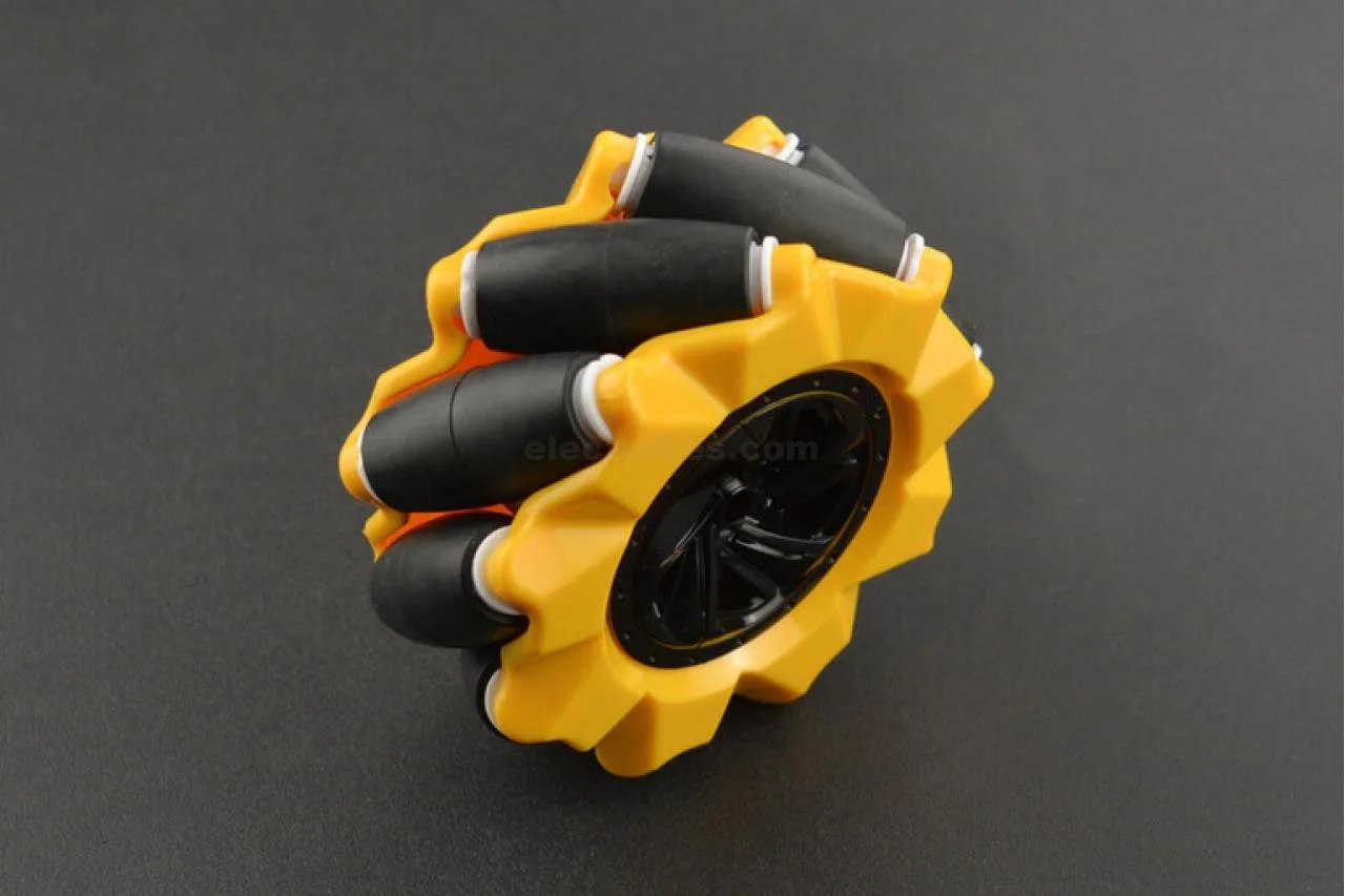 DF-FIT0654_1-1280x853h.jpg Mecanum Wheel, 80mm Omni-Directional for Smart Robot Car Right and Left Pair