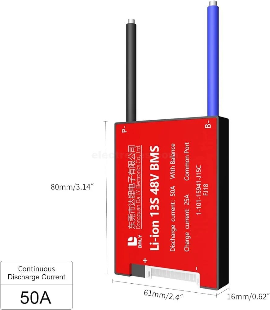 Daly-Li-ion-13s-48V-50A-Lithium-Battery-Protection-Board-with-Balance-PCM-BMS-board-for-e-bike-battery-pack-at-best-price-in-pakistan-1.jpg DALY BMS Li-ion 13S 48V 50A BMS Battery Management System for 18650 Battery Pack Balanced Charging Board - Image 2