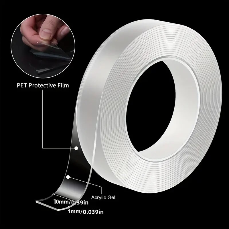 Double-Sided-Tape-Nano-Magic-Tape-Washable-Adhesive-in-pakistan.jpg 20mm Width Nano Tape Double Sided Waterproof Transparent Adhesive Tape