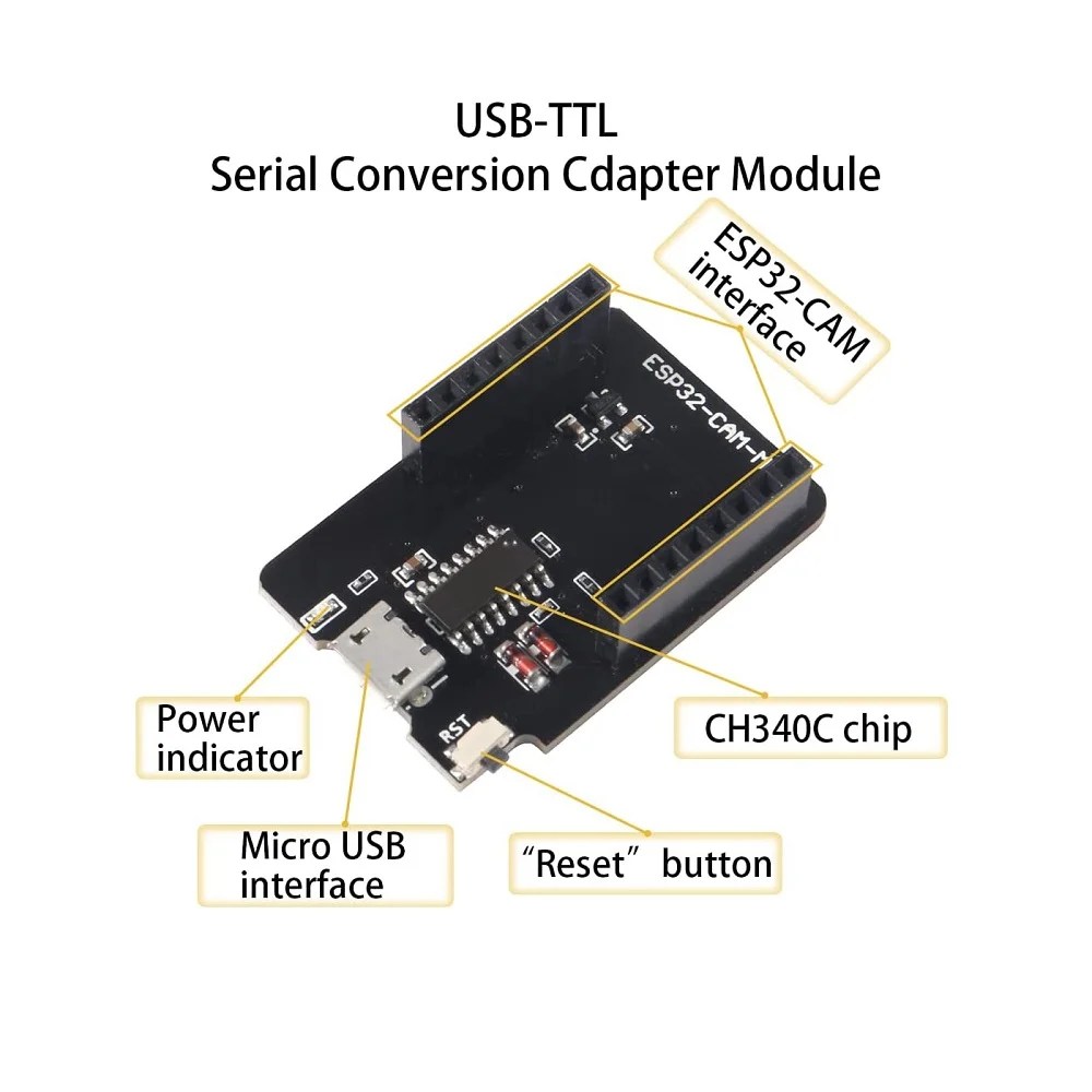 ESP32-CAM-MB-MICRO-USB-Download-Module-for-ESP32-CAM-Development-Board-in-Pakistan-1.jpg ESP32-CAM-MB Programming Adapter Board CH340 Serial To USB for ESP32-CAM Module - Image 4