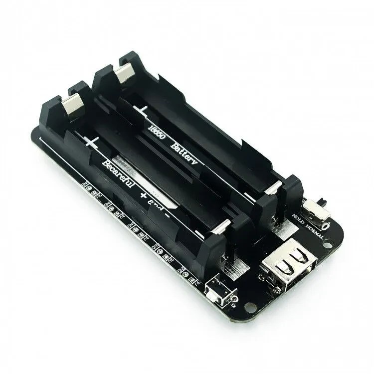 ESP8266-ESP32-Dual-18650-Lithium-Battery-Shield-V8-5V-2-2A-3V-1A-Mobile-Power-Bank-module-in-Pakistan.jpg 1865O Battery Holder Double Li-ion V8 Battery Shield Micro USB Type C USB Charging Ports