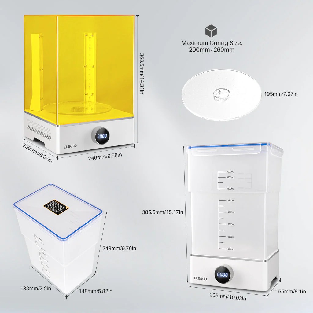 Elegoo-Mercury-XS-Bundle-wash-n-cure-unit-for-resin-3d-printer-in-Pakistan.jpg ELEGOO Mercury XS Bundle with Separate Wash and Cure Station - Image 4