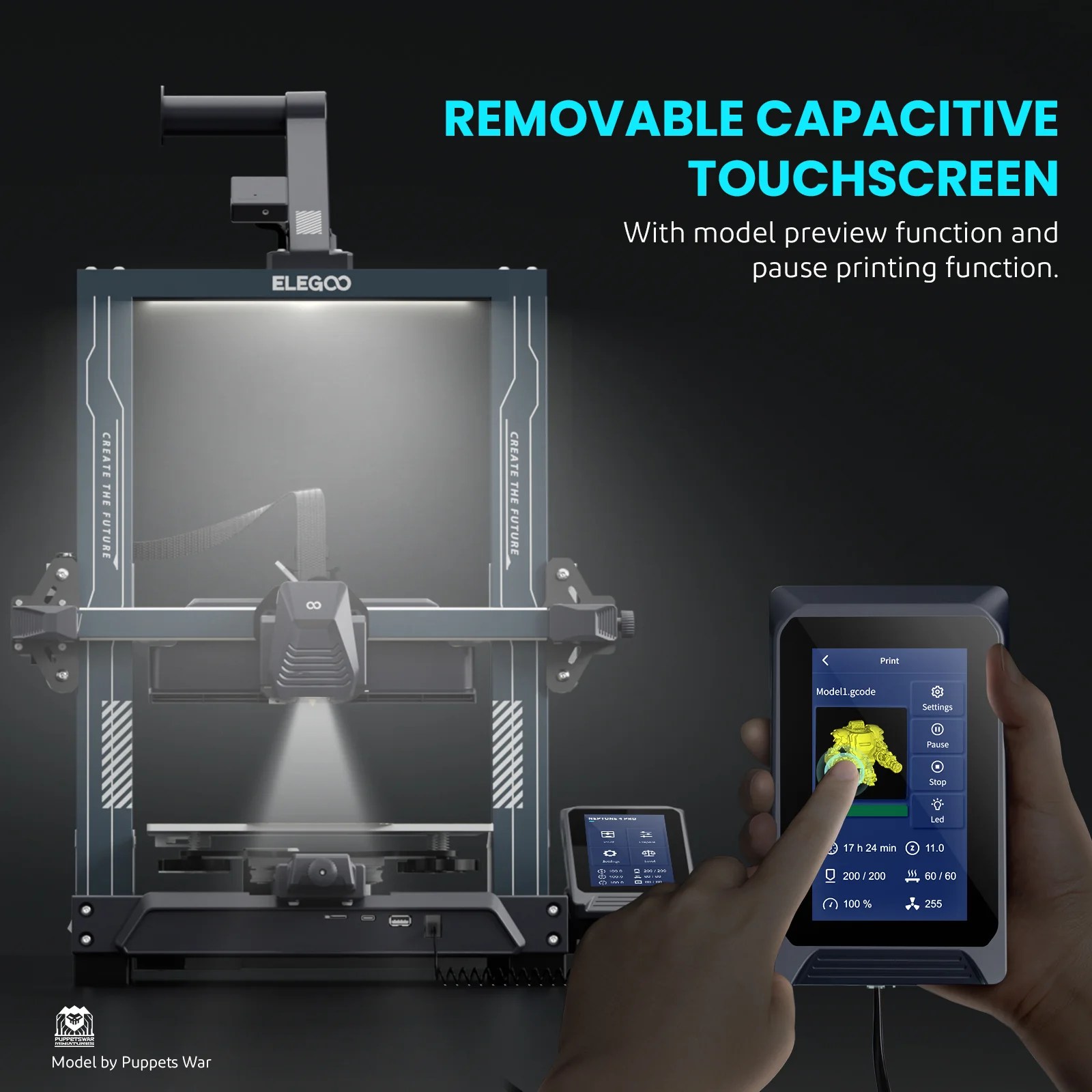Elegoo-Neptune-4-Pro-FDM-3D-Printer-Dual-Gear-Direct-Extruder-and-removable-touch-screen-at-best-price-in-pakistan.jpg Elegoo Neptune 4 Pro FDM 3D Printer Dual-Gear Direct Extruder 225x225x265 Bed Size - Image 6
