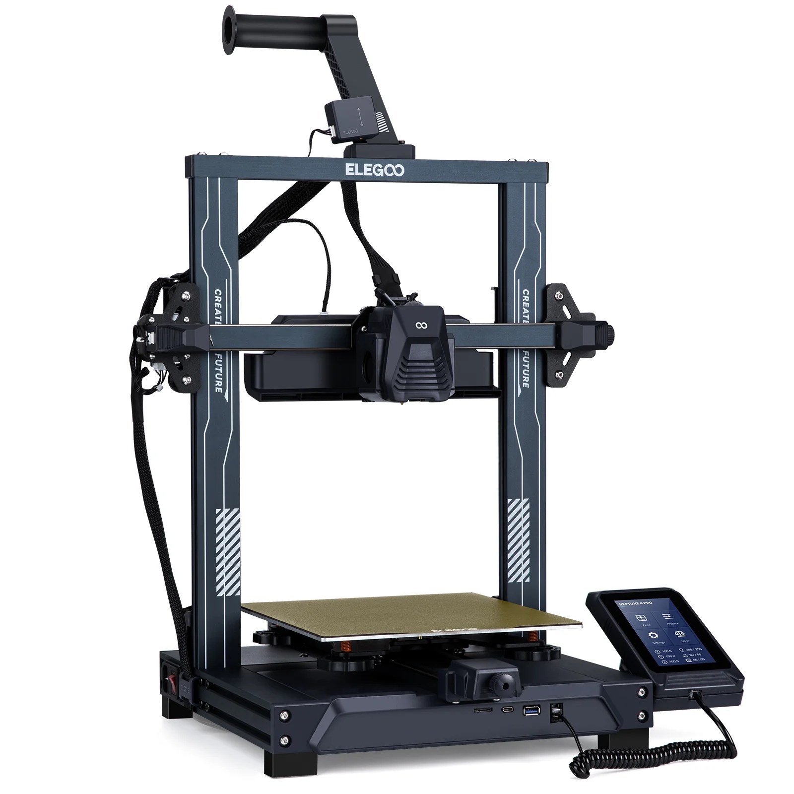 Elegoo-Neptune4Pro-FDM-3D-Printer-at-best-price-in-pakistan.jpg Elegoo Neptune 4 Pro FDM 3D Printer Dual-Gear Direct Extruder 225x225x265 Bed Size
