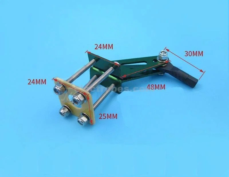 HTB1sqSTKeuSBuNjSsplq6ze8pXac.jpg Four-point Rocker Arm Aluminum Alloy Rudder Angle M3 Ball Head Buckle RC Plane Model - Image 4