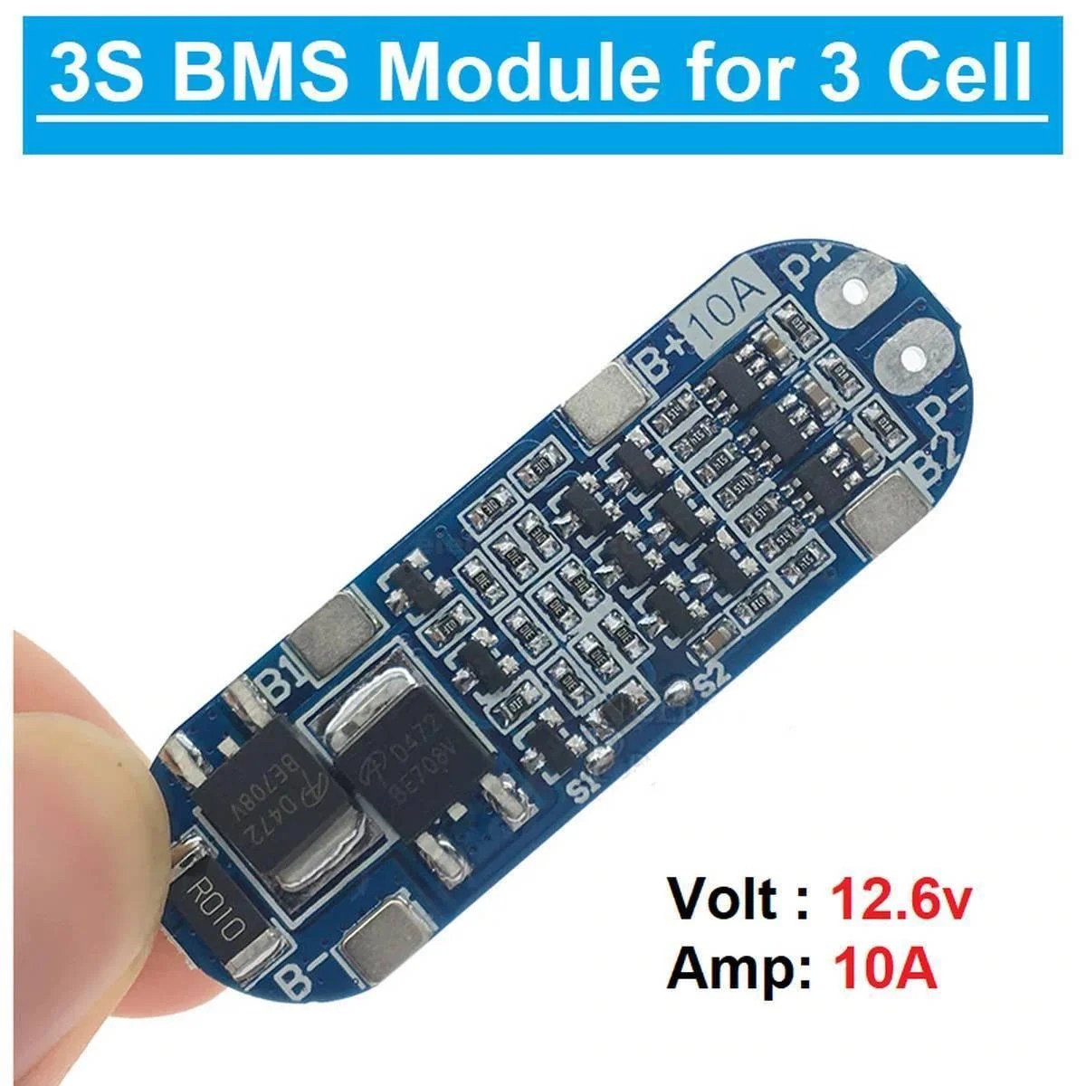 HX-3S-1_Lithium_Battery_3S_12V_10A_Charge_Protection_Board_BMS_PCM_for_18650_Li-ion_Cells_Charging_Cheap_price_in_pakistan.jpg 3S 10A 12.6V Cell 18650 Li-ion Lithium Battery Balanced Charging BMS Board with Protection Charger Module - Image 2