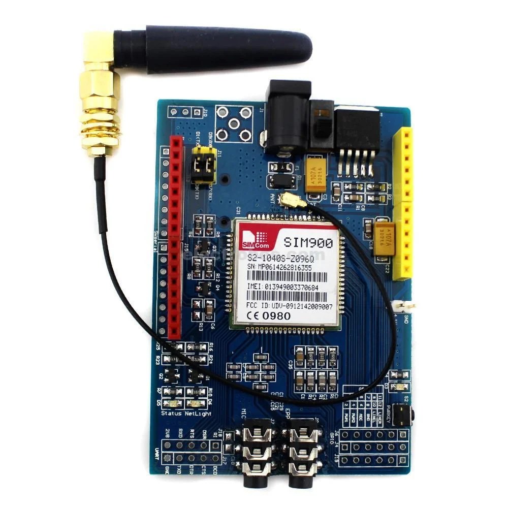 IwIem.jpg SIM900 Quad Band GSM GPRS Shield Development Board For Arduino - Image 2