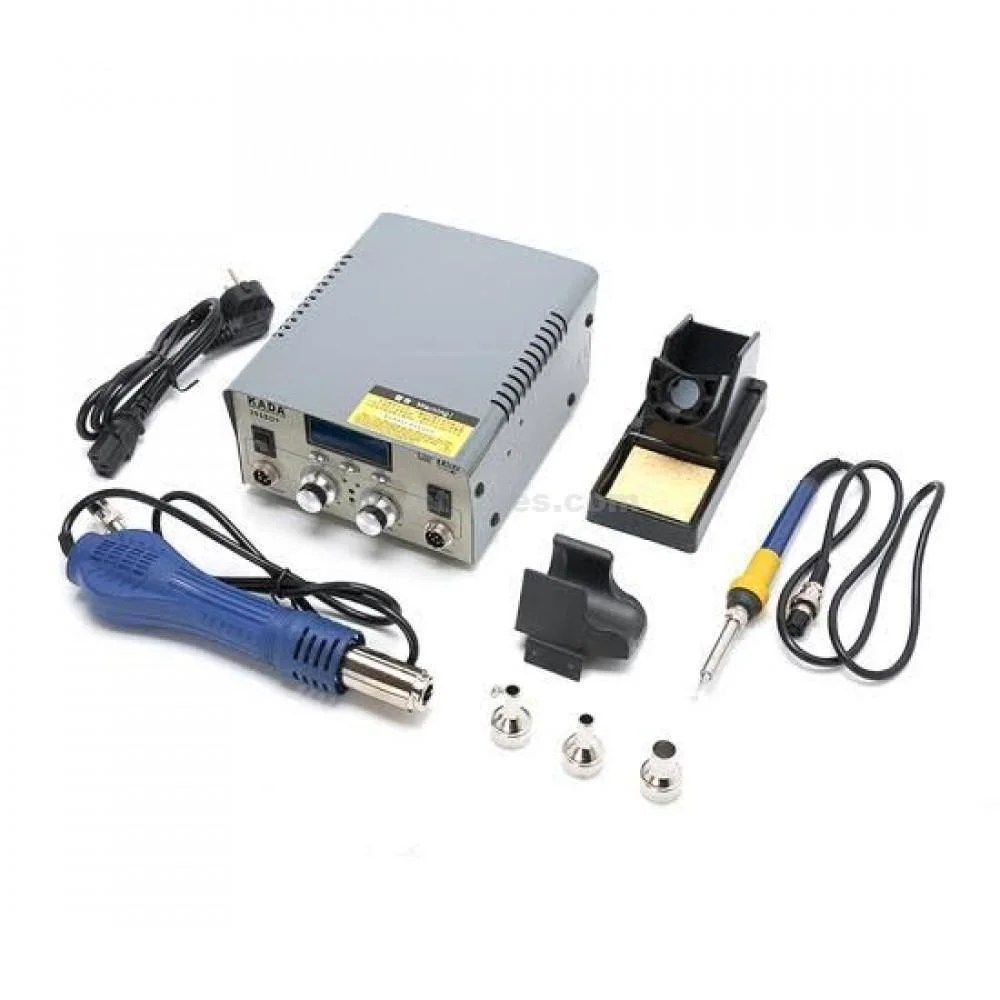 Kada-2018D-2IN1-SMDIRON-1000x1000-1.jpg KADA 2018D+ 2in1 Hot Air SMD Soldering Iron Station BGA Rework Station - Image 3