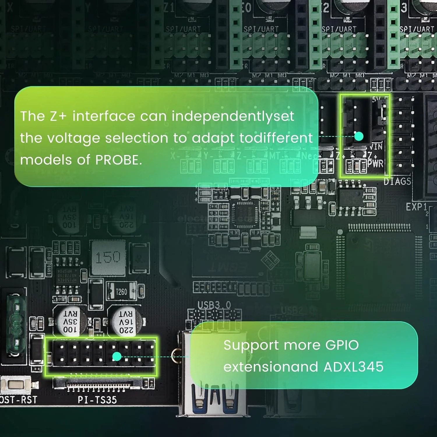 Makerbase-Mks-Skipr-3D-Printer-Board-Quad-Core-64-Bit-Soc-Klipper-in-Pakistan.jpg Makerbase MKS SKIPR V1.0 32Bit Control Board All-in-one board for Klipper Firmware, Configurable for all 3D printers - Image 11