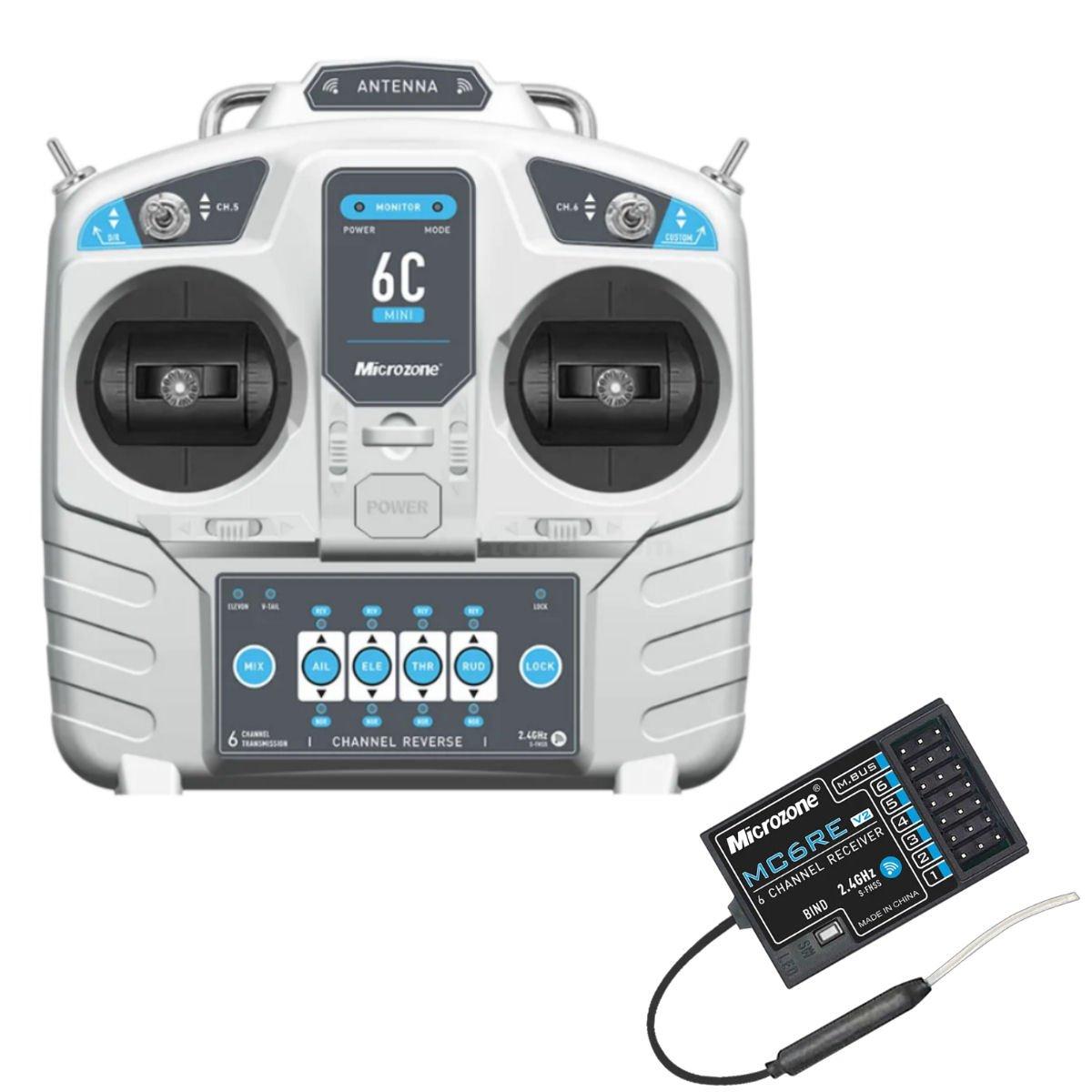 Microzone-MC6C-Mini-2.4GHz-6CH-Remote-Controller-Mode-2-and-MC6RE-System-for-Airplane-Drone-Multirotor-Helicopter-Car-Boat-in-Pakistan.jpg Microzone MC6C Mini Upgraded 6 Channel 2.4 GHz Radio Remote Control for Transmitter and Receiver RC Quadcopter