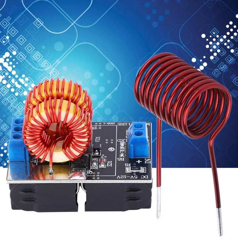 Mini-ZVS-Heating-Board-DC515V-150W-Inductive-board.jpg Mini ZVS Heating Board DC5~15V 120W Inductive Flyback Driver Ignition Coil - Image 4