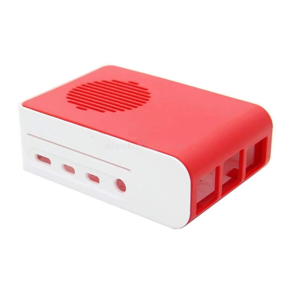 Raspberry-Pi-4-Case-Raspberry-Pi-4-Fan-ABS-Case-With-Cooling-Fan-Red-and-White-colour-in-Pakistan-1.jpg Raspberry Pi 4 Case, Raspberry Pi 4 Fan ABS Case With Cooling Fan – Red and White - Image 2